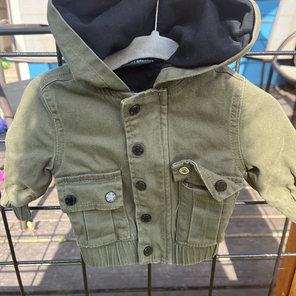 Little Bipsy Green Jean Jacket Classic Style